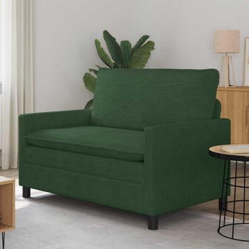 vidaXL Bank 2-zits Jungle Groen 126 x 81 x 87,5 cm Stof, Verzenden, Minder dan 150 cm, Stof, Nieuw