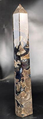 Quartz Schildpad Steen Obelisk - Hoogte: 13 cm - Breedte: 13