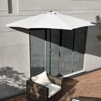 Parasol halfrond voor balkons of terrassen 300x150x230 wit, Tuin en Terras, Verzenden, Nieuw