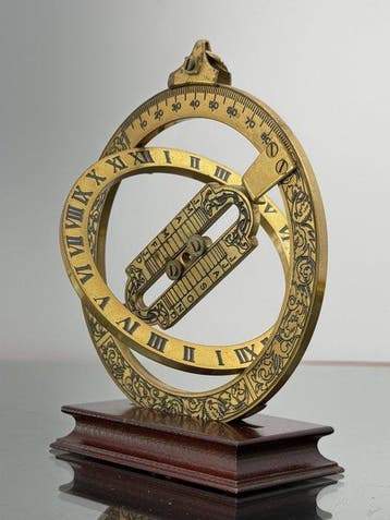 Sextant - Hout, Verguld, Messing - Franklin Mint Universal
