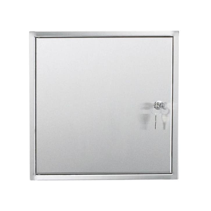 Basic brievenbusdeurtje 27x27 cm inbouw - RVS, Tuin en Terras, Brievenbussen, Nieuw, Verzenden