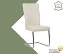 Leren eetkamerstoel Dare - Toledo Bianco (gebroken wit) -, Huis en Inrichting, Stoelen, Wit, Nieuw, Ophalen of Verzenden, Eén