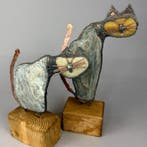 Jacek Drzymaa ( XX- XXI) - 2 LARGE CATS - hand made