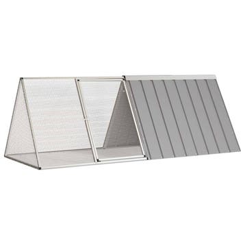 vidaXL Konijnenhok 201,5x80,5x71 cm gegalvaniseerd staal, Dieren en Toebehoren, Verzenden, Nieuw