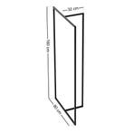 [en.casa] Kledingrek Hurdal kapstok 160x80x32 cm zwart, Verzenden, Nieuw