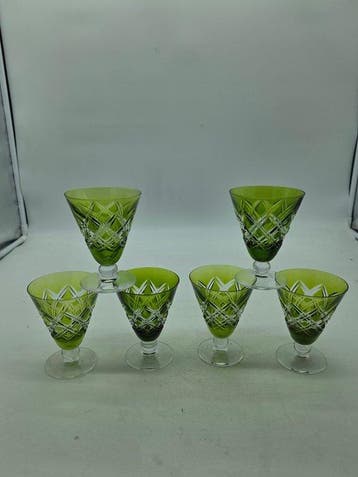 Val Saint Lambert - Wijnglas (6) - Kristal