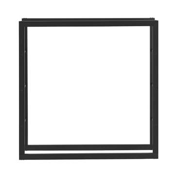 [en.casa] Brandhout rek houtopslag Täby zwart 100x25x100 cm, Verzenden