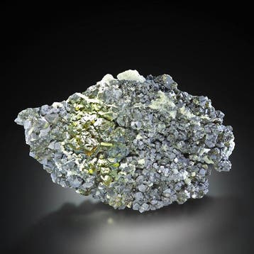 Museum Gold CLEIOPHANE met galena en kwarts uit de Krushev