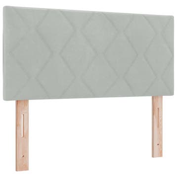 vidaXL LED Hoofdbord Lichtgrijs 90 cm Fluweel, Verzenden, Nieuw, Stof