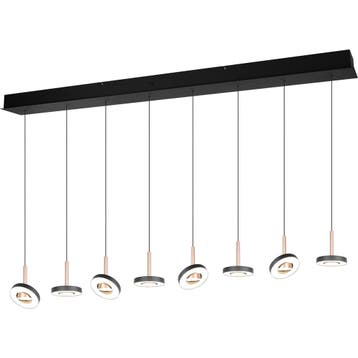 LED Hanglamp - Trio Select Guano - 8 Lichtpunten van 8 Watt, Ophalen of Verzenden, Nieuw, Metaal, Overige fittingen