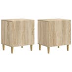 vidaXL Nachtkastje 2 pcs Sonoma Eiken 43 x 34,5 x 50 cm, Huis en Inrichting, Slaapkamer | Nachtkastjes, Minder dan 45 cm, Verzenden