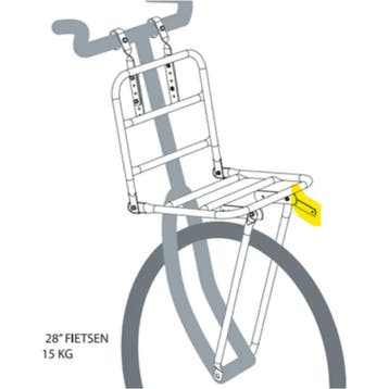 Falkx Zwarte Voordrager In PTT Stijl Voor Transportfiets..., Ophalen of Verzenden, Nieuw