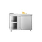 GGM Gastro | Gesloten RVS werktafel PREMIUM - 1000x800mm - |, Verzenden, Nieuw in verpakking, Meubilair