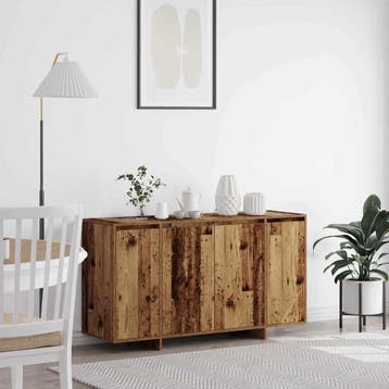 vidaXL Dressoir Oudhout 135 x 41 x 75 cm Bewerkt hout, Verzenden, Nieuw, Overige houtsoorten, Minder dan 50 cm