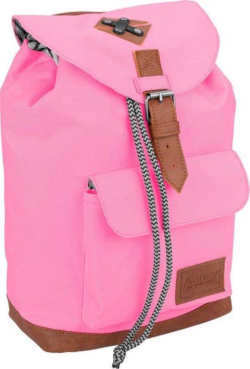 Abbey Rugzak - Daily Satchel - Roze/Grijs, Verzenden, Nieuw