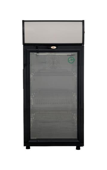 Glasdeurkoeler met Display en Slot - 80 Liter - Zwart - 9..., Verzenden, Nieuw in verpakking