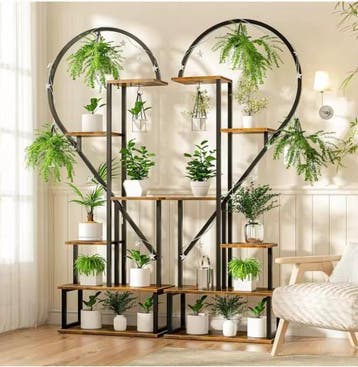 Set van 2 Hartvormige Plantenstandaards – 6 Lagen, Verzenden, Nieuw