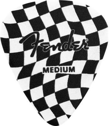 Fender 351 shape plectrum celluloid Checkerboard 8-pack, Ophalen of Verzenden, Nieuw, Elektrische gitaar