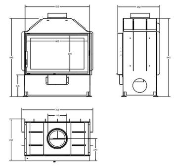 Inbouw Houtkachel Flat 60 Open Side, Huis en Inrichting, Kachels, Nieuw