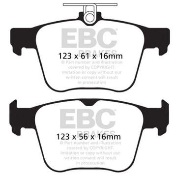 EBC 14-20 Audi S3 2.0 Turbo Redstuff Rear Brake Pads, Ophalen of Verzenden, Nieuw