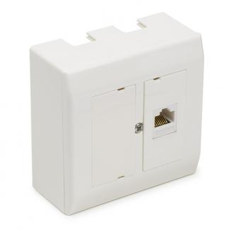 RJ45 wandcontactdoos | UTP | Technetix, Computers en Software, Pc- en Netwerkkabels, Nieuw, Verzenden