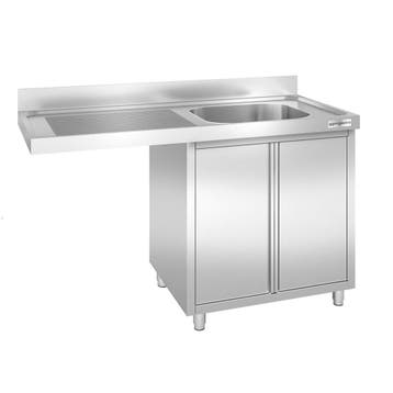 GGM Gastro | Spoelkast - 1400x600mm - met 1 spoelbak rechts, Verzenden, Nieuw, Inbouw