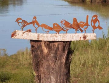 Tuindecoratie Set van 7 Vogels Roest voor Boom en Schutting, Tuin en Terras, Tuinwanddecoratie, Verzenden, Nieuw