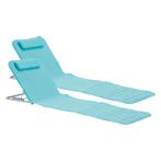[en.casa] Strandmat Cellorigo met rugleuning set van 2 turqu, Tuin en Terras, Tuinsets en Loungesets, Verzenden, Nieuw