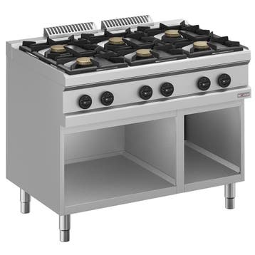 Diverso By Diamond Horeca Fornuis | Gas | 6 Branders | Waakv, Ophalen of Verzenden, Nieuw in verpakking