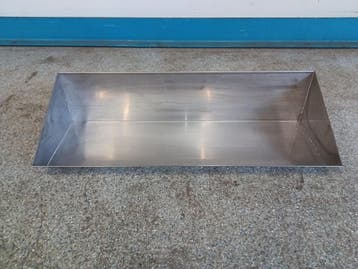 Pitco RVS Friet uitschepbak -B85 x D30 x H20 cm, Gebruikt
