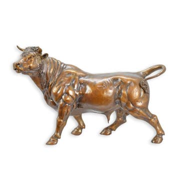 A BRONZE SCULPTURE OF A BULL (Beeldjes - Decoratie), Verzenden, Nieuw