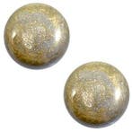 10 x Polaris Cabochon 7mm Jais Khaki (Cabochons en camée), Ophalen of Verzenden, Nieuw, Overige typen