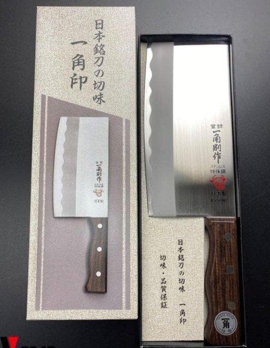 Ikkaku - Keukenmes - Mini Chinees hakmes - Staal, Hout -, Antiek en Kunst, Antiek | Keukenbenodigdheden