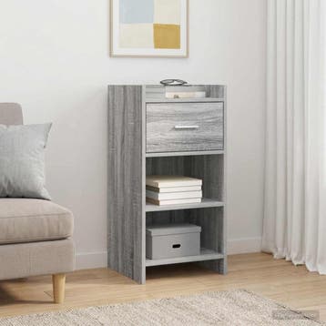 vidaXL Dressoir Grijs Sonoma 40 x 36 x 80 cm Bewerkt hout, Verzenden, Nieuw, Overige houtsoorten, Minder dan 50 cm