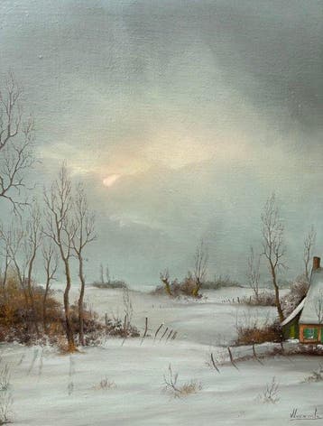 Victor Lecomte (1934-2017) - Landschap in de Vlaamse