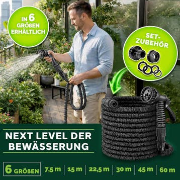 TRESKO® flexiSchlauch 45 m - flexibele tuinslang rekbaar | W, Verzenden, Zo goed als nieuw