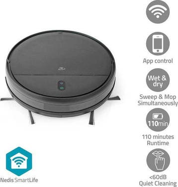 Nedis SmartLife Robotstofzuiger - Navigatiemethode: Willekeu, Witgoed en Apparatuur, Stofzuigers, Verzenden, Zo goed als nieuw
