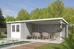 Outdoor Life Blokhut St. Louis Platinum Grey-Wit 701 x 319, Nieuw