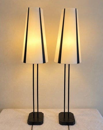 IKEA - Staande lamp (2) - VISTOFTA - Plastic, Metaal -