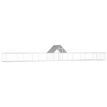 vidaXL Kippenren 14x2x2 m gegalvaniseerd staal, Verzenden, Nieuw