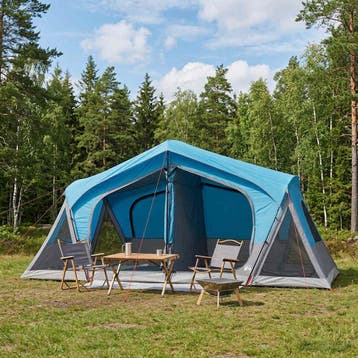 vidaXL Huisje Tent met dak Blauw 480 x 273 x 205 cm, Verzenden, Nieuw, Tot en met 2