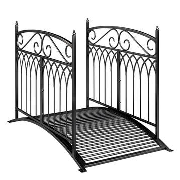 Metalen Tuinbrug 135,5 Cm Vijverbrug Met Veiligheidsleuninge, Tuin en Terras, Verzenden, Nieuw