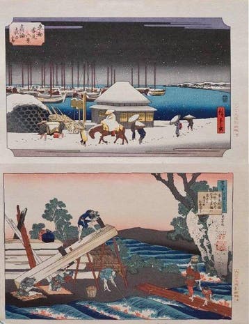 Utagawa Hiroshige & Katsushika Hokusai – Two Japanese