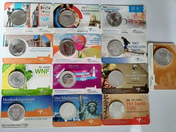 Nederland. 5 Euro / 10 Euro Various Years (13 coins) (Zonder