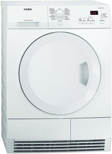 AEG T61270AC - Condensdroger - 7 kg - 65 dB - Energieklasse, Ophalen of Verzenden, Zo goed als nieuw, Voorlader, 85 tot 90 cm