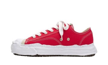 Maison Mihara Yasuhiro Hank OG Sole Canvas Low Red, Nieuw