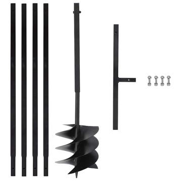vidaXL Grondboor met handvat 250 mm met verlengbuis 4 m, Tuin en Terras, Verzenden, Nieuw