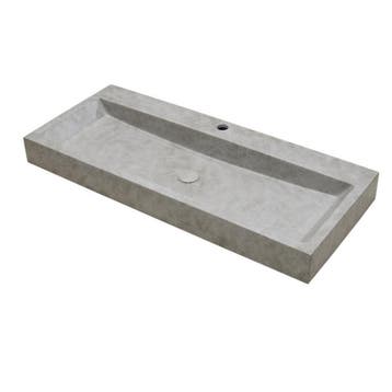 Wastafel Ideavit Idea.Zen 100x42x10 cm Rechthoek Beton, Ophalen of Verzenden, Nieuw