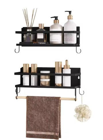 Set van 2 Wandplanken – Metaal en Hout met Haken, Huis en Inrichting, Verzenden, Nieuw