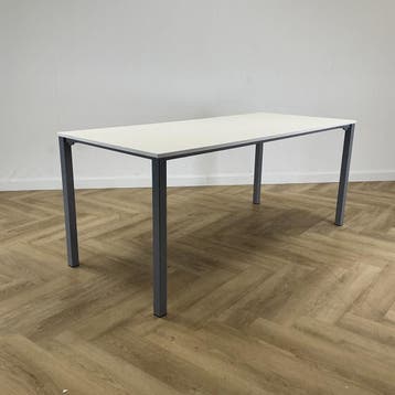 Eromes kantinetafel 180x80 cm, wit - grijs, Ophalen of Verzenden, Gebruikt, Bureau